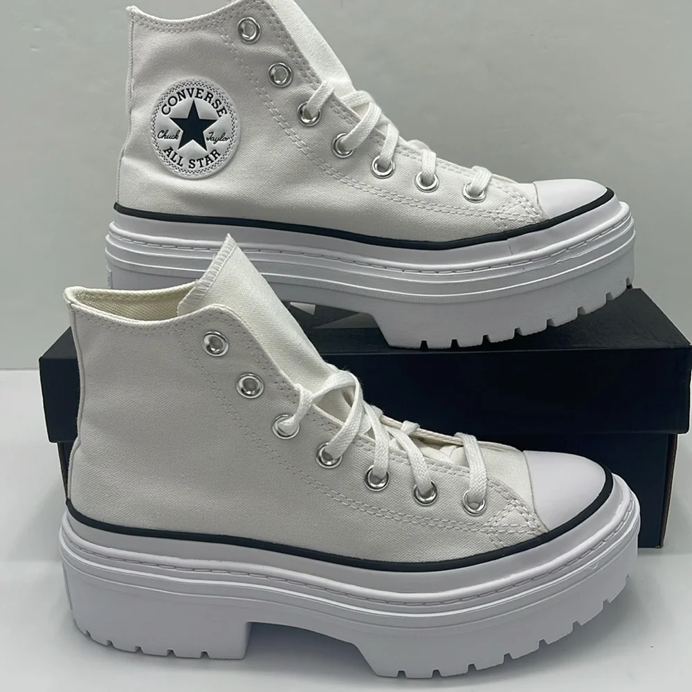 Converse WMNS High-Top Platform Sneakers A10364C CTAS LUGGED HEEL HI WHITE/BLACK